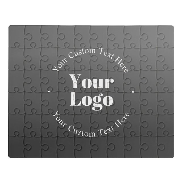 Your Business Logo or Design & Editable Text Jigsaw Puzzle (Puzzle Horizontal)