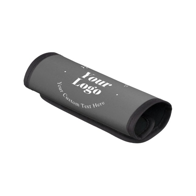 Your Business Logo or Design & Editable Text Luggage Handle Wrap (Angled)