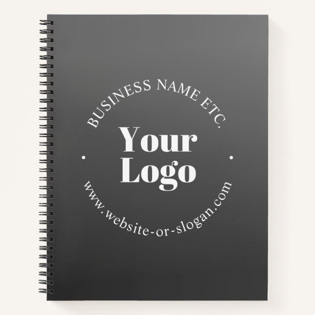 Your Business Logo or Design & Editable Text Notebook (Front)