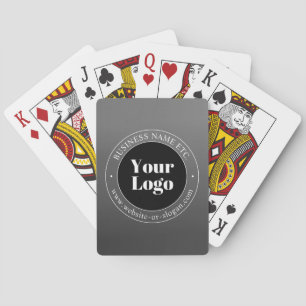 Your Business Logo or Design & Editable Text Poker Cards