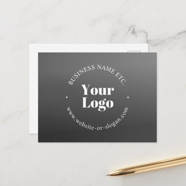 Your Business Logo or Design & Editable Text Postcard (Front/Back In Situ)