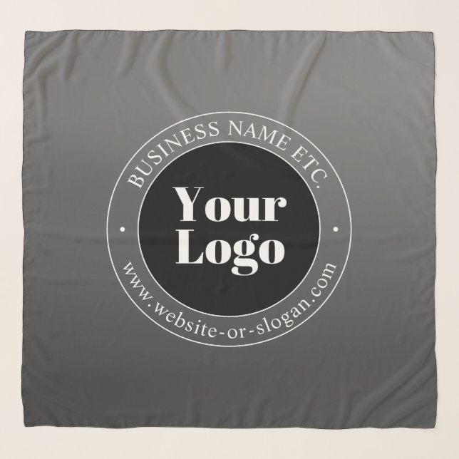 Your Business Logo or Design & Editable Text Scarf (Front)