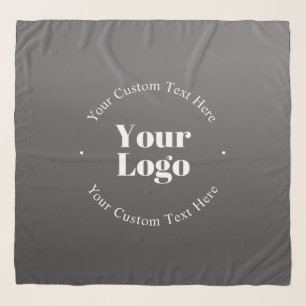 Your Business Logo or Design & Editable Text Scarf