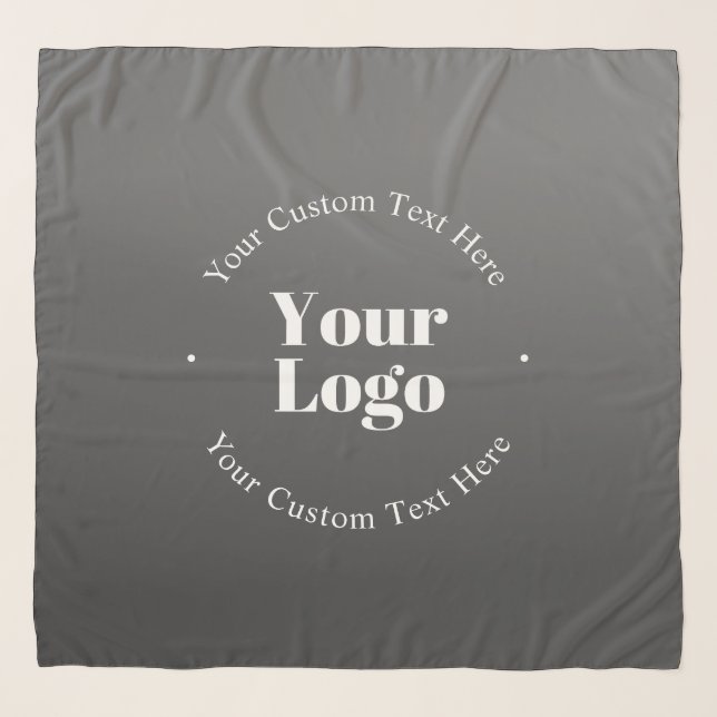 Your Business Logo or Design & Editable Text Scarf (Front)