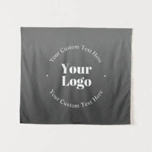 Your Business Logo or Design & Editable Text Tapestry