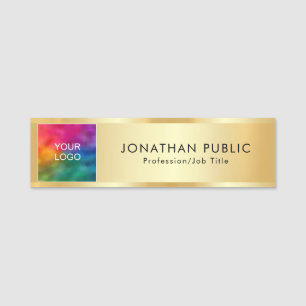 Your Business Logo or Employee Photo Here Template Name Tag
