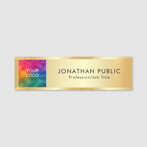 Your Business Logo or Employee Photo Here Template Name Tag