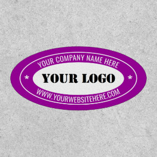 Your Business Logo Oval Patch Example Custom Text