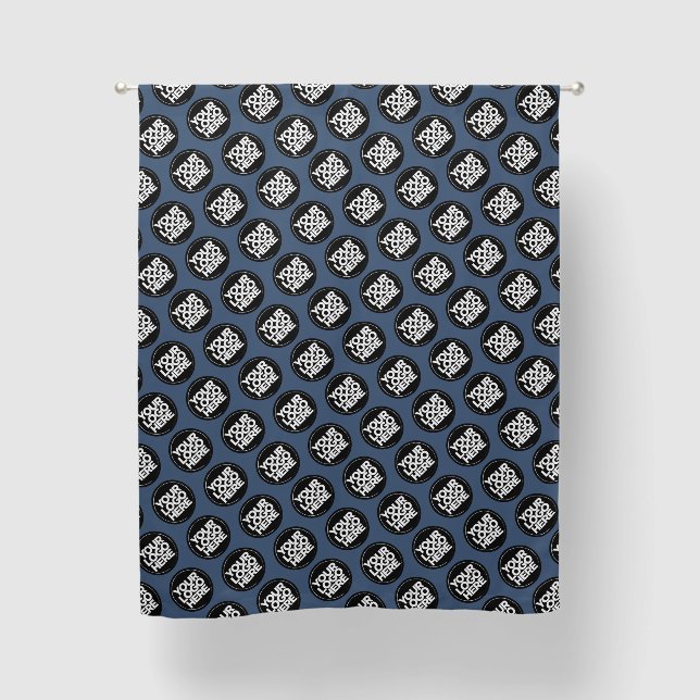 Your Business Logo Pattern Blackout Curtains (Front)