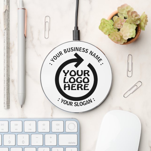 Your Business Logo Personalized Wireless Charger (Desk)