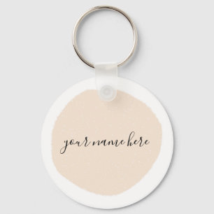 Your Business Logo Pink Brushstroke Keychain