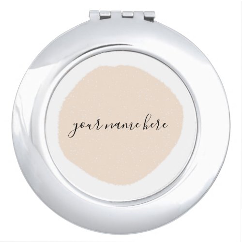 Your Business Logo Pink Brushstroke Promotional Compact Mirror