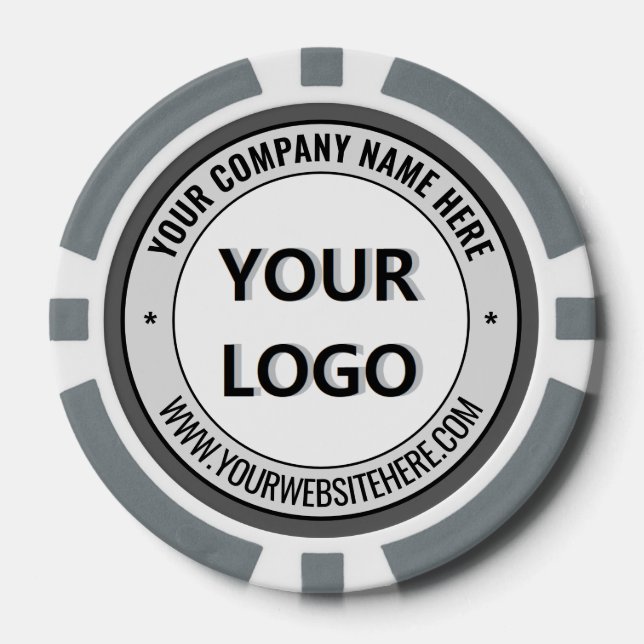 Your Business Logo Poker Chips Example Custom Text (Front)
