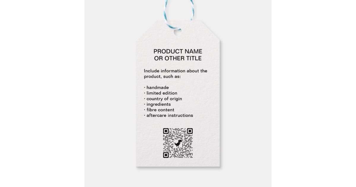 Kraft Custom Printed Retail Hang Tags with String | Zazzle