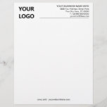 Your Business Logo Professional Company Letterhead<br><div class="desc">Custom Colors and Fonts - Personalized Your Business Letterhead with Logo - Add Your Logo - Image or QR Code - Photo / Business Name - Company / Address - Contact Information / Logo - Image ( back side ) - Resize and move or remove and add elements / image...</div>