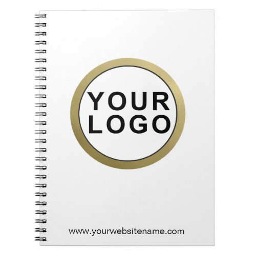 Your Business Logo Professional Modern White Notebook