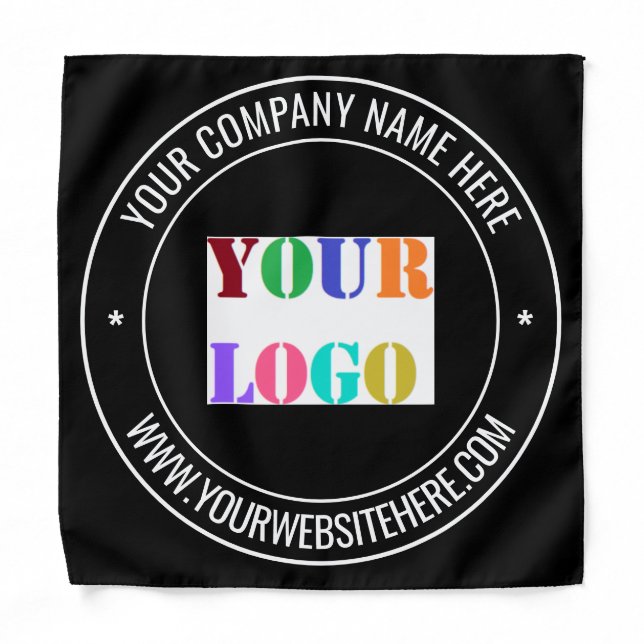 Your Business Logo Promotional Bandana Example (Front)
