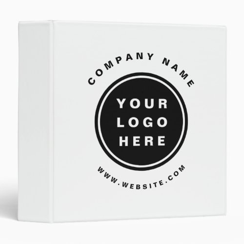 Your Business Logo Promotional Business Company 3 Ring Binder