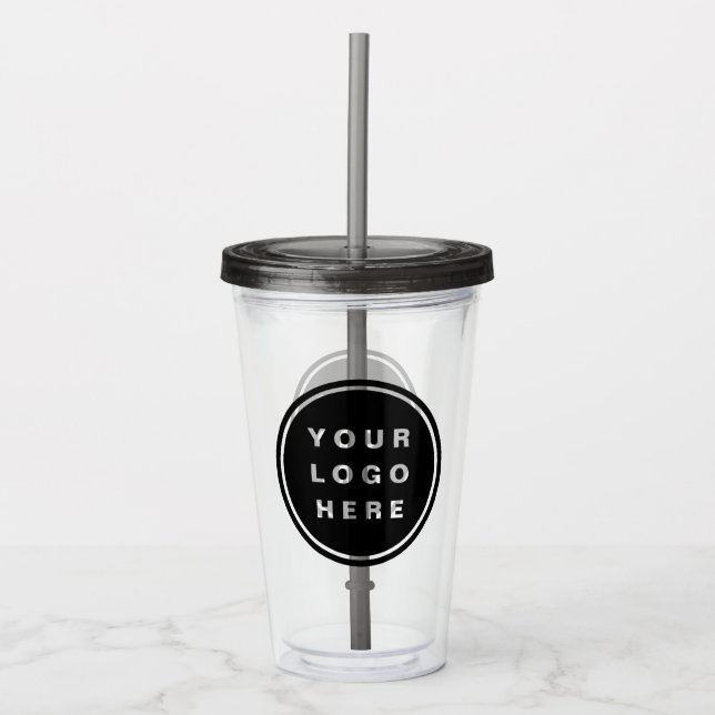 Your Business Logo Promotional Business Company Acrylic Tumbler (Front)