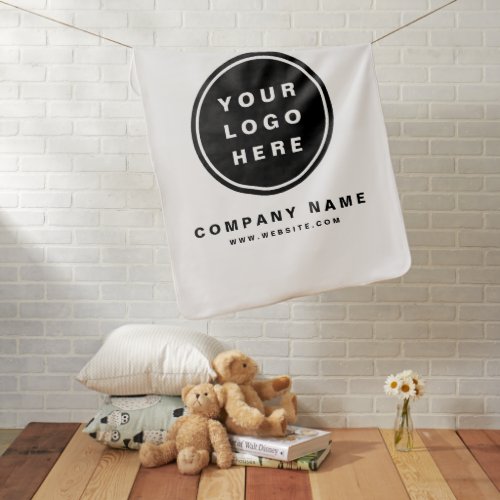 Your Business Logo Promotional Business Company Baby Blanket