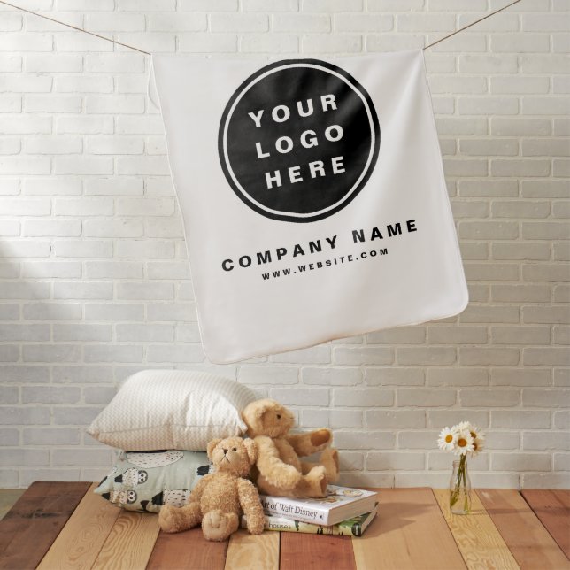 Your Business Logo Promotional Business Company Baby Blanket (In Situ)