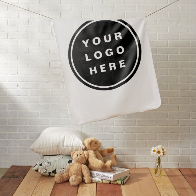 Your Business Logo Promotional Business Company Baby Blanket (In Situ)