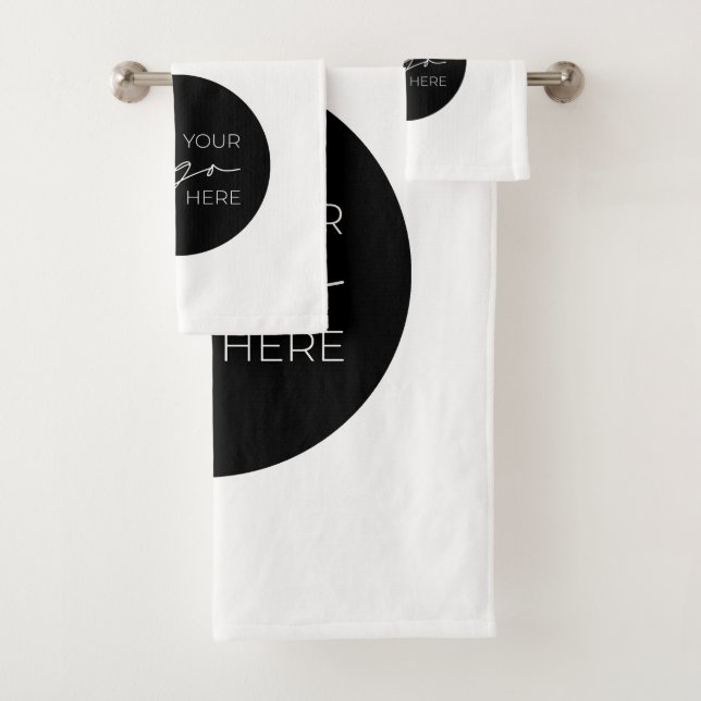 Your Business Logo Promotional Business Company Bath Towel Set (Insitu)