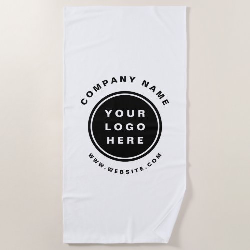 Your Business Logo Promotional Business Company Beach Towel