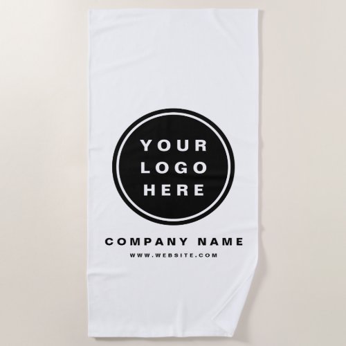 Your Business Logo Promotional Business Company Beach Towel