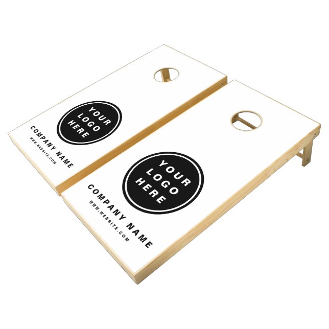 Your Business Logo Promotional Business Company Cornhole Set (Angled)