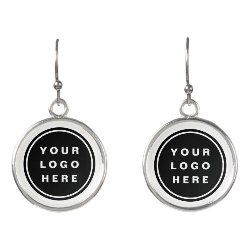 Your Business Logo Promotional Business Company Earrings