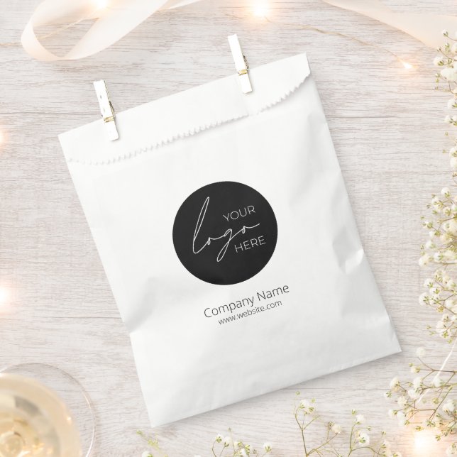 Your Business Logo Promotional Business Company Favor Bag (Clipped)