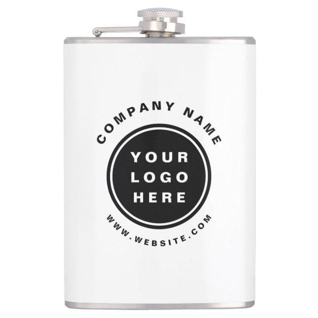 Your Business Logo Promotional Business Company Flask (Front)