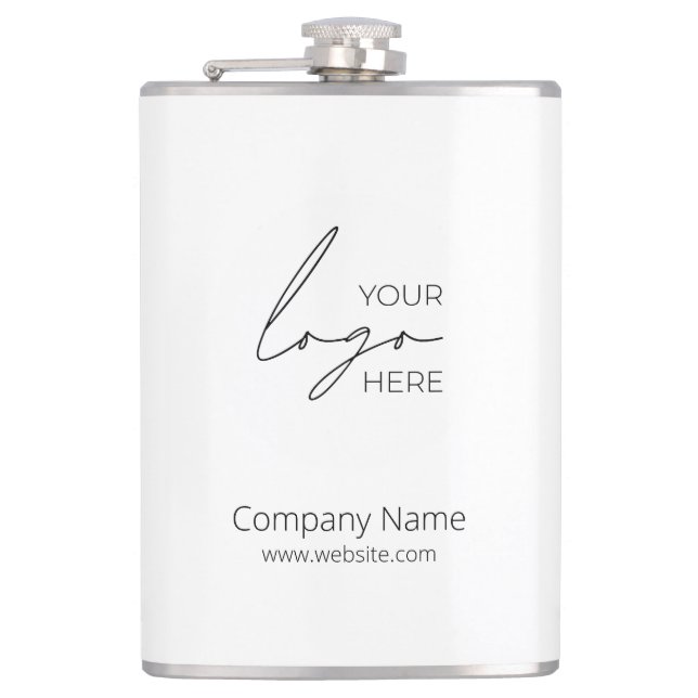 Your Business Logo Promotional Business Company Flask (Front)