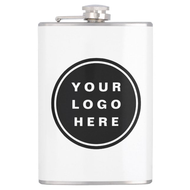 Your Business Logo Promotional Business Company Flask (Front)