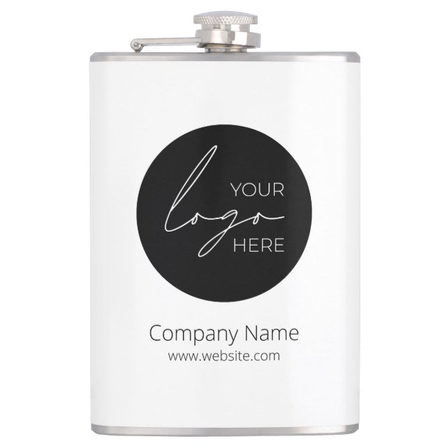 Your Business Logo Promotional Business Company Flask (Front)