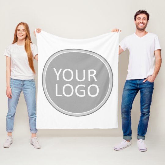 Your Business Logo Promotional Business Company Fleece Blanket