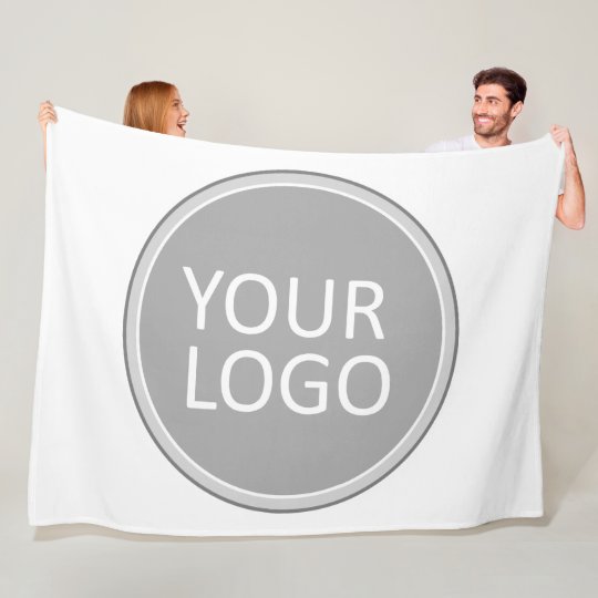 Your Business Logo Promotional Business Company Fleece Blanket