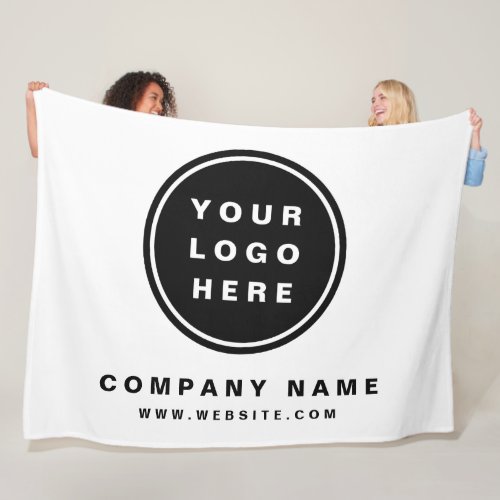 Your Business Logo Promotional Business Company Fleece Blanket