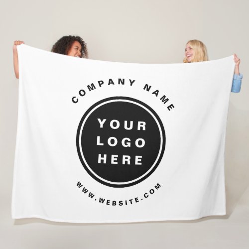 Your Business Logo Promotional Business Company Fleece Blanket