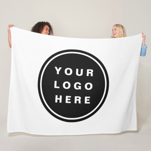 Your Business Logo Promotional Business Company Fleece Blanket