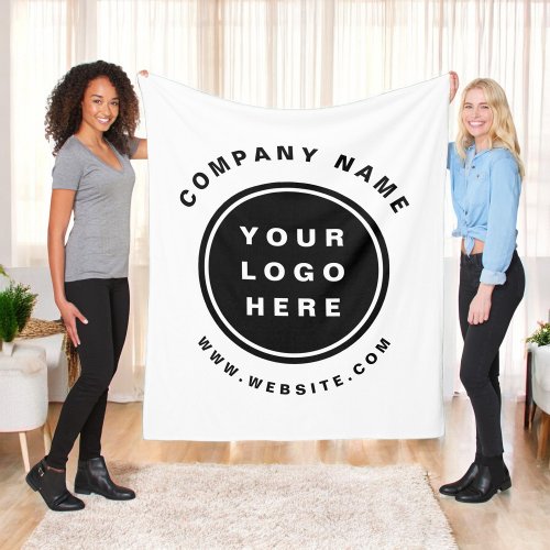 Your Business Logo Promotional Business Company Fleece Blanket