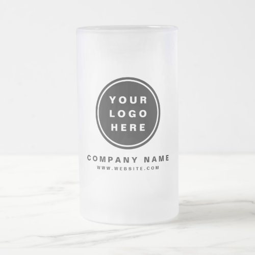 Your Business Logo Promotional Business Company Frosted Glass Beer Mug