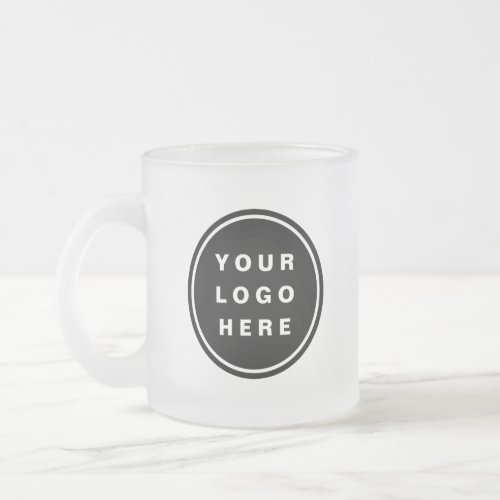 Your Business Logo Promotional Business Company Frosted Glass Coffee Mug