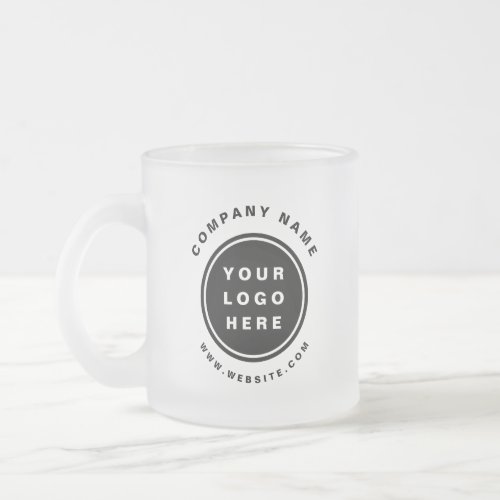 Your Business Logo Promotional Business Company Frosted Glass Coffee Mug