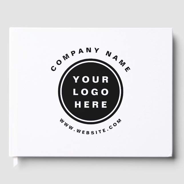 Your Business Logo Promotional Business Company Guest Book (Front)