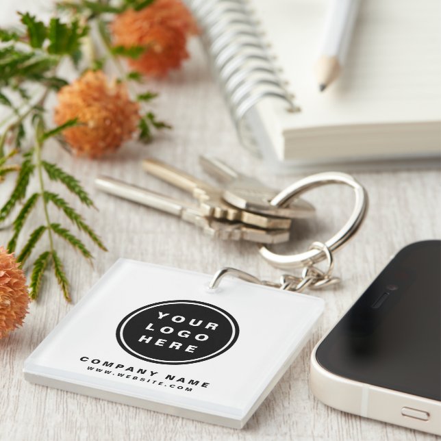 Your Business Logo Promotional Business Company Keychain (Front Right)