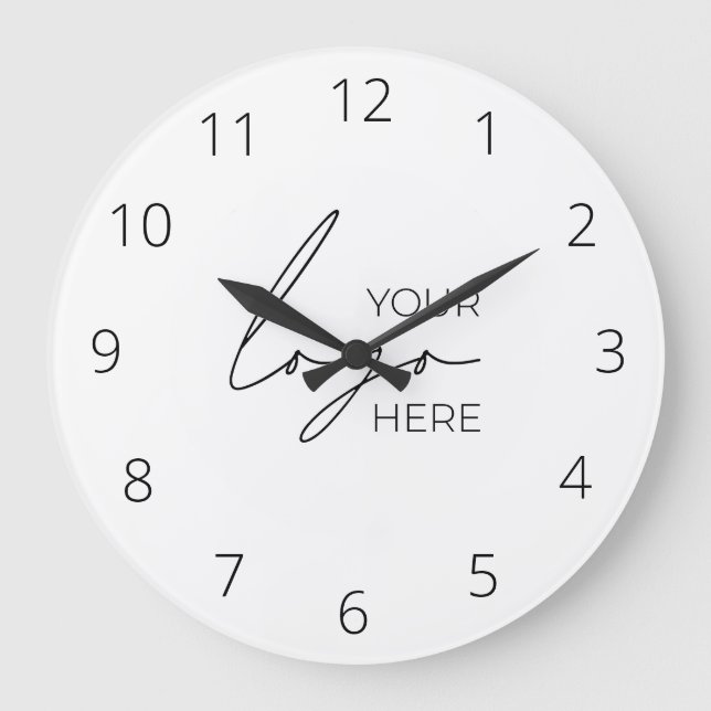 Your Business Logo Promotional Business Company Large Clock (Front)