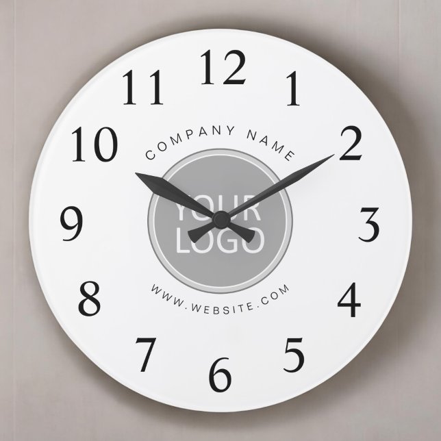 Your Business Logo Promotional Business Company Large Clock (Creator Uploaded)