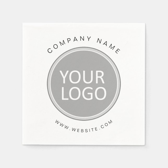 Your Business Logo Promotional Business Company Napkins (Front)